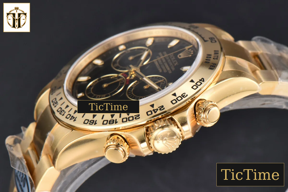 Daytona 116508 40mm Clean Factory YG 904L Black Dial YG Bracelet SA4130 — foto 12