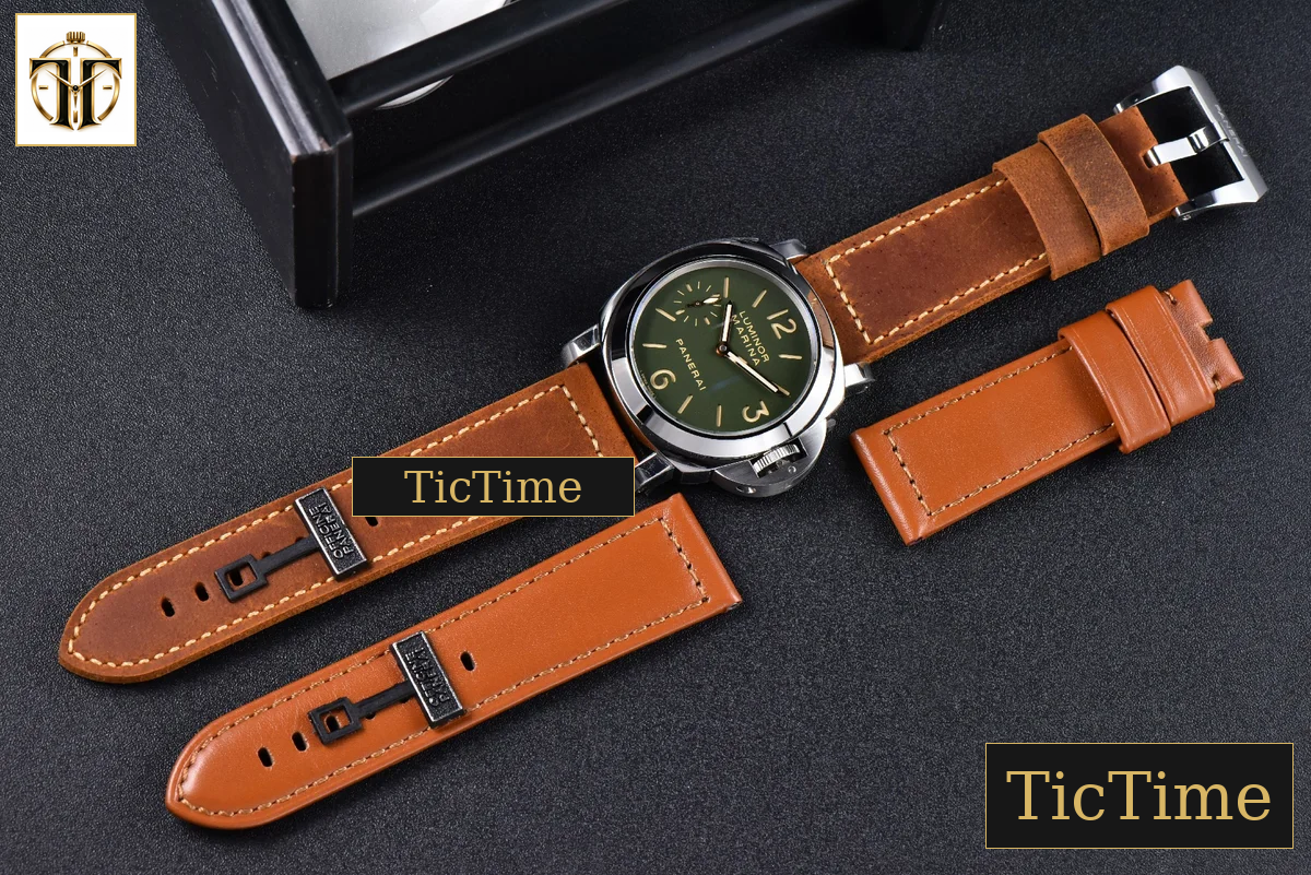 Luminor Marina PAM911 44mm Noob Green Dial Brown Leather Strap A6497 — foto 27