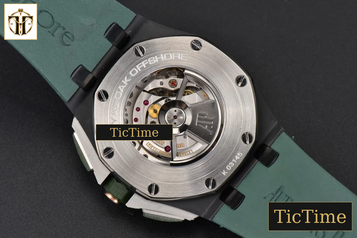 Royal Oak Offshore 26405 44mm RSF Green Dial Silver Subdial Green Rubber Strap A3126 — foto 15