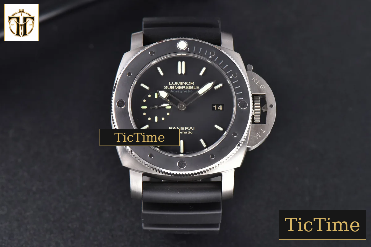 Submersible AMagnetic PAM389 47mm VSF Black Dial Rubber Strap P9000 — foto 3