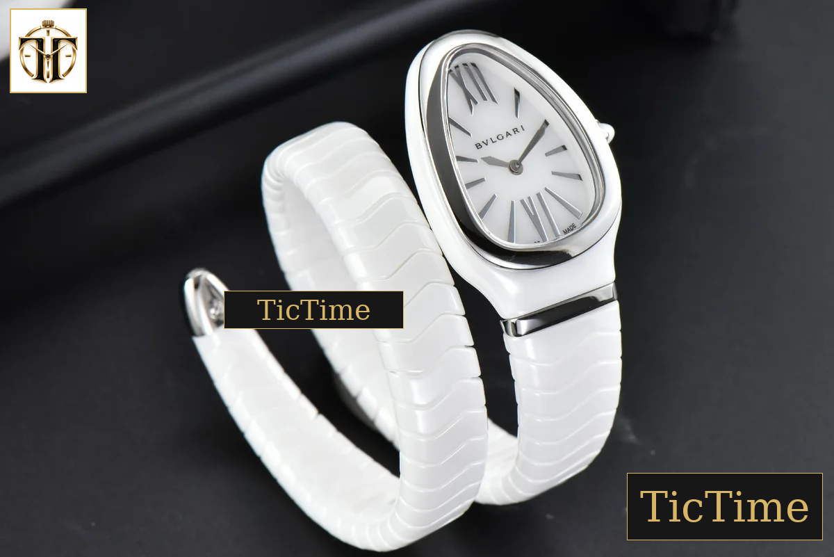 Serpenti Spiga 35mm BVF SS White Ceramic White Dial Quartz — foto 8