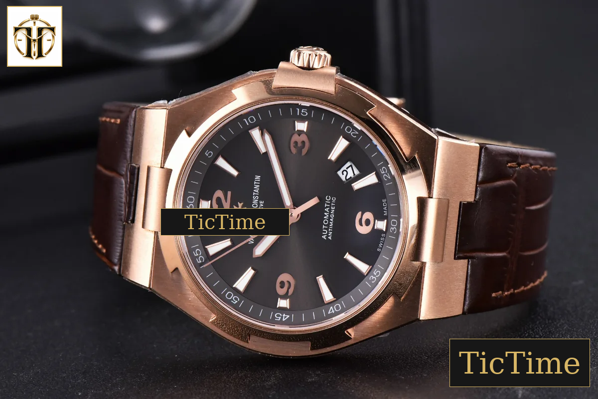 Overseas 47040 42mm MKF RG Brown Dial Leather Strap 9015 — foto 17