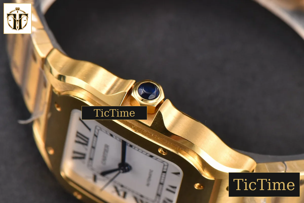 Santos de Cartier Medium 35mm BVF YG White Dial YG Bracelet Miyota 9039 — foto 14