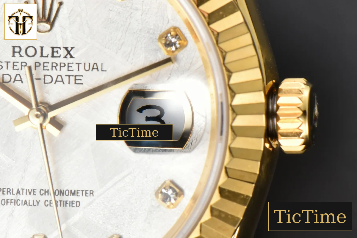 Daydate 36mm GMF YG Meteorite Dial Diamond Marker YG Bracelet A3235 — foto 10