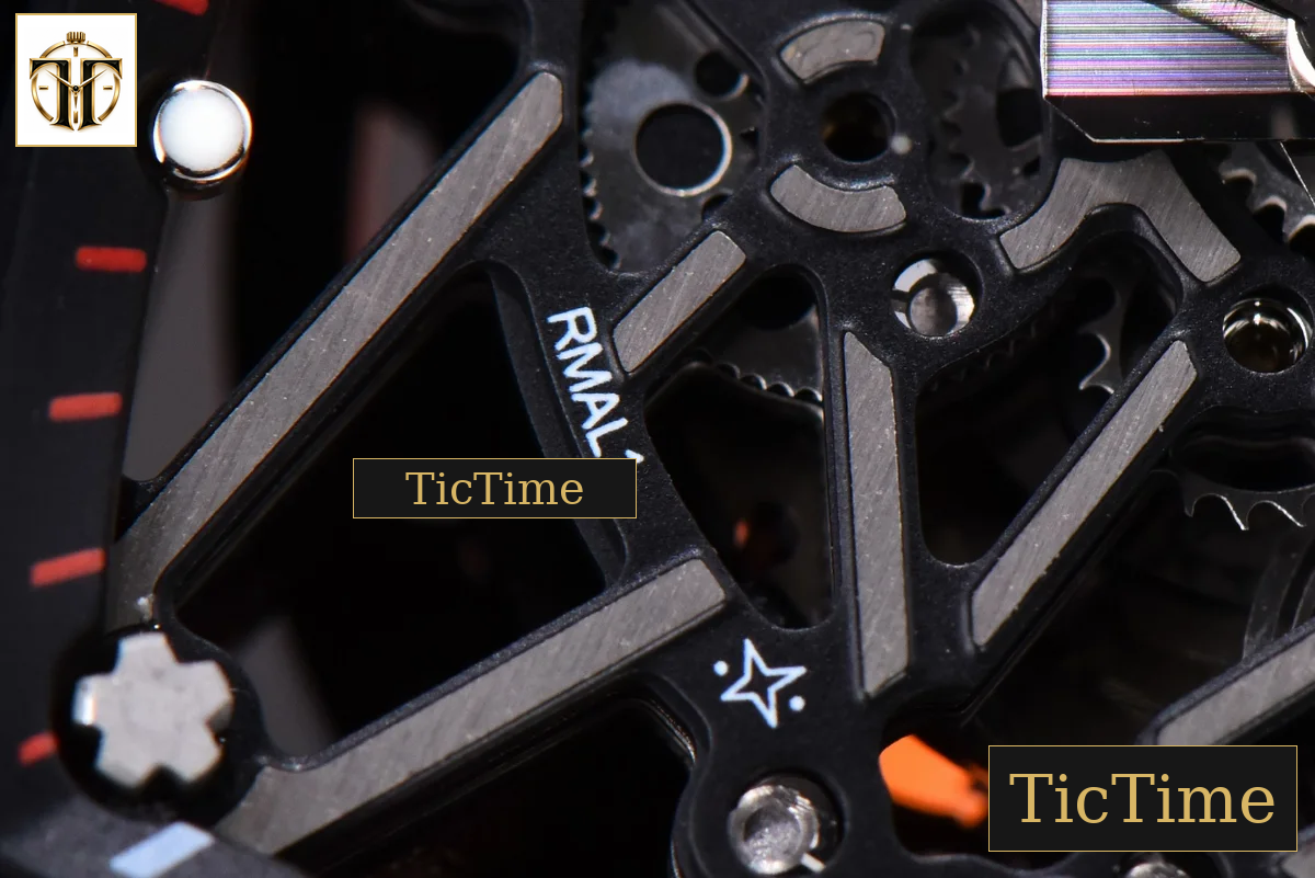 RM035-02 KVF Skeleton Dial Orange Orange Rubber Strap V3 Miyota8215 — foto 8