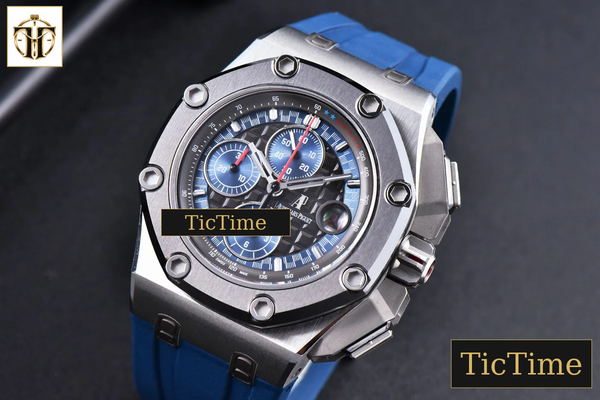 Royal Oak Offshore 26568PM 44mm JF Blue Dial Blue Rubber Strap A3126 — foto 5