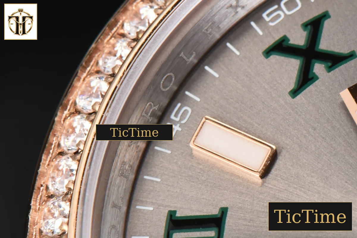 DateJust 36mm BPF RG/SS Diamond Bezel Gray Wimbledon Dial Oyster Bracelet A2824 — foto 6