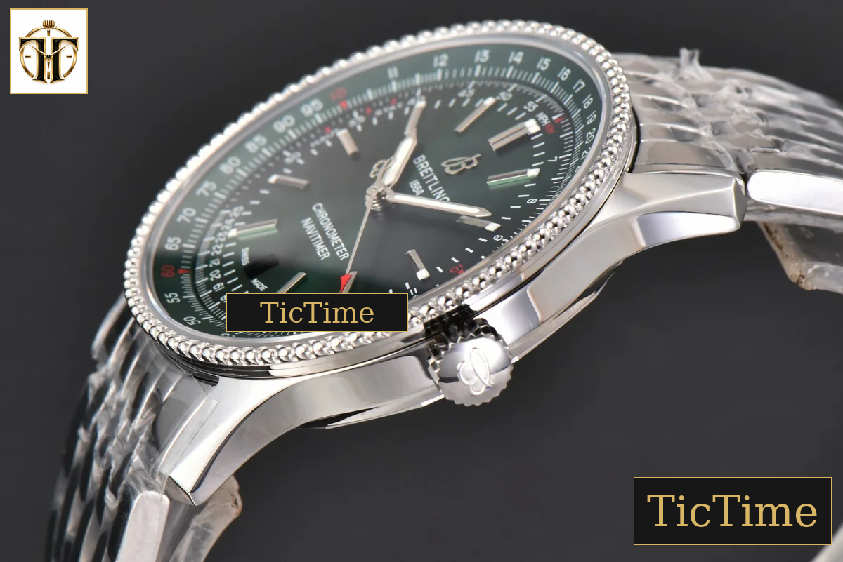Navitimer 41mm TF Green Dial SS Bracelet 2824 — foto 11