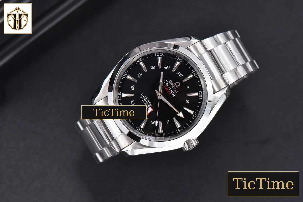 Aqua Terra 150M GMT VSF Black Textured Dial SS Bracelet A8605 — foto 4
