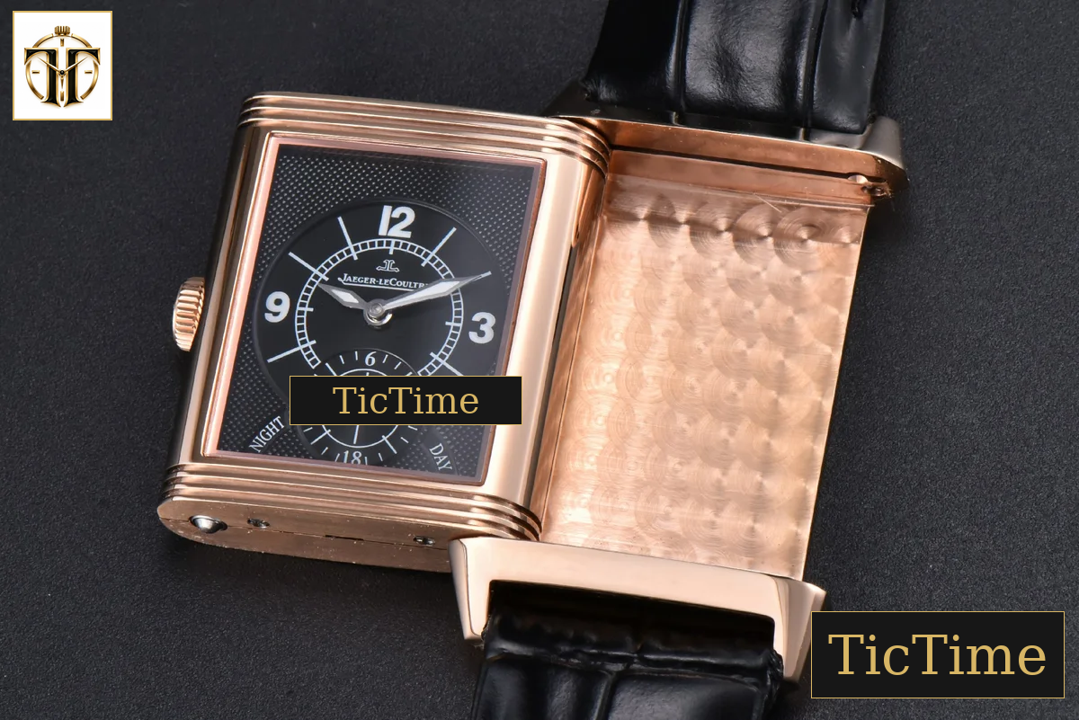 Master Reverso Tribute Small Seconds 30x47mm MGF RG White Dial Black Leather Strap A854A — foto 18