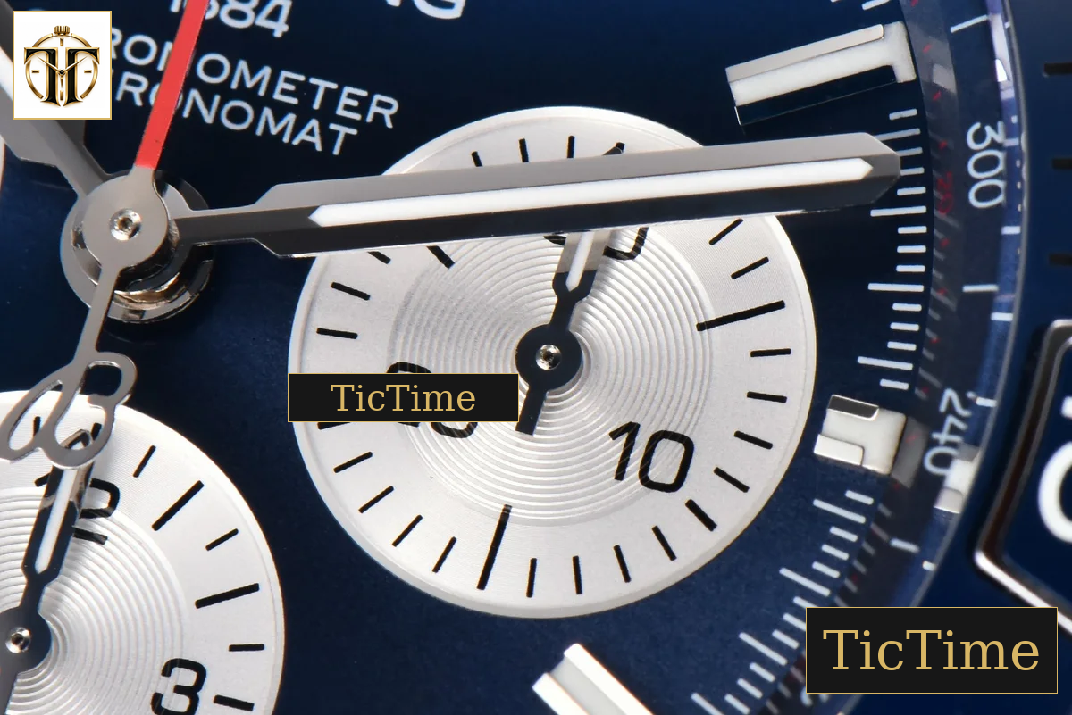 Chronomat B01 44mm BLSF Blue Bezel Blue Dial White Subdial White Rubber Strap 7750 — foto 7