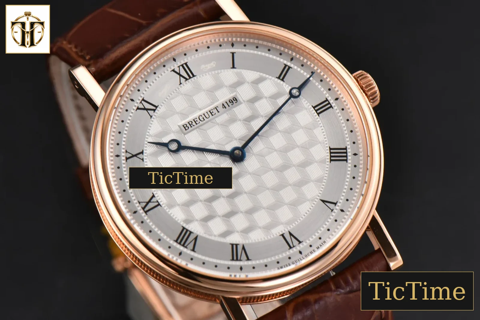 Classique 5157 38mm LTF RG White Textured Dial Roma Marker Brown Leather Strap MY9015 — foto 11