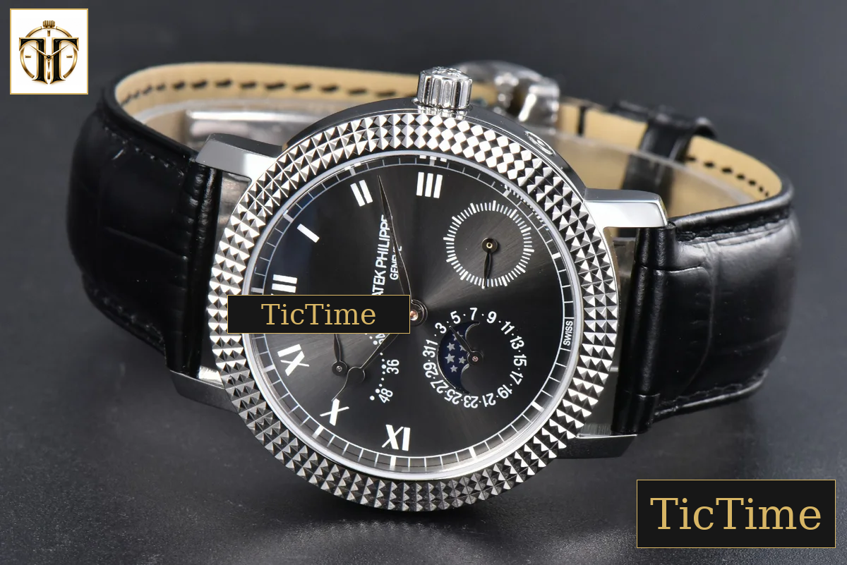 Calatrava 50th Anniversary 5057G 36.5mm IWF Gray Dial Leather Strap — foto 12