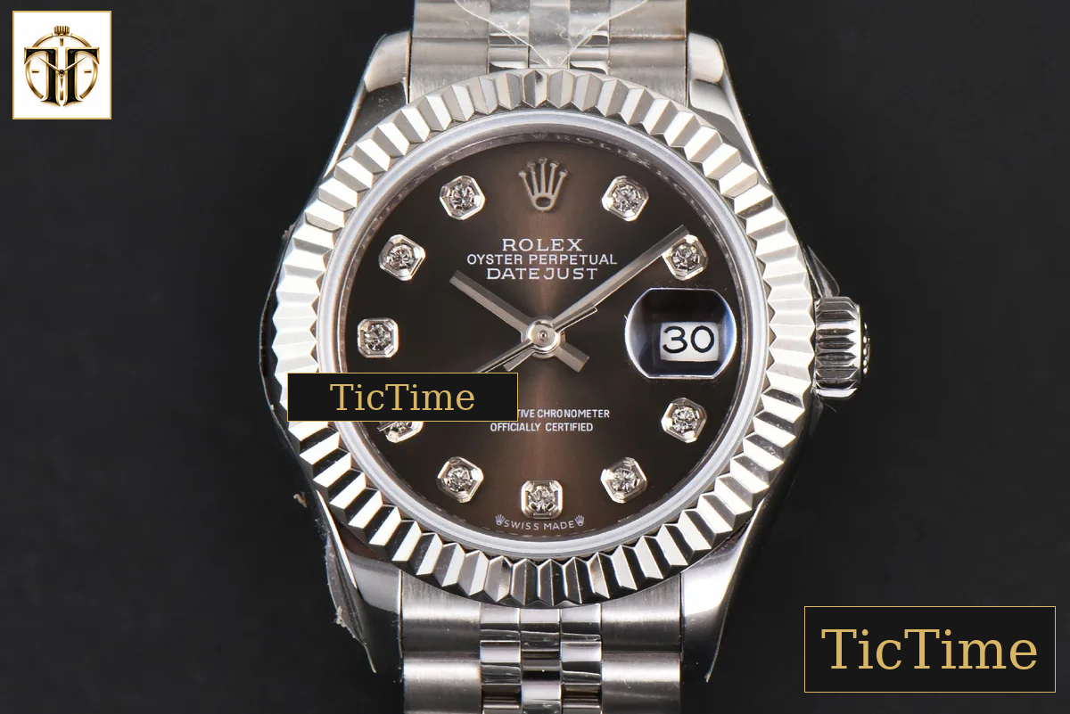 DateJust Ladies 28mm WF Gray Dial Diamond Marker Jubilee Bracelet A2236 — foto 2