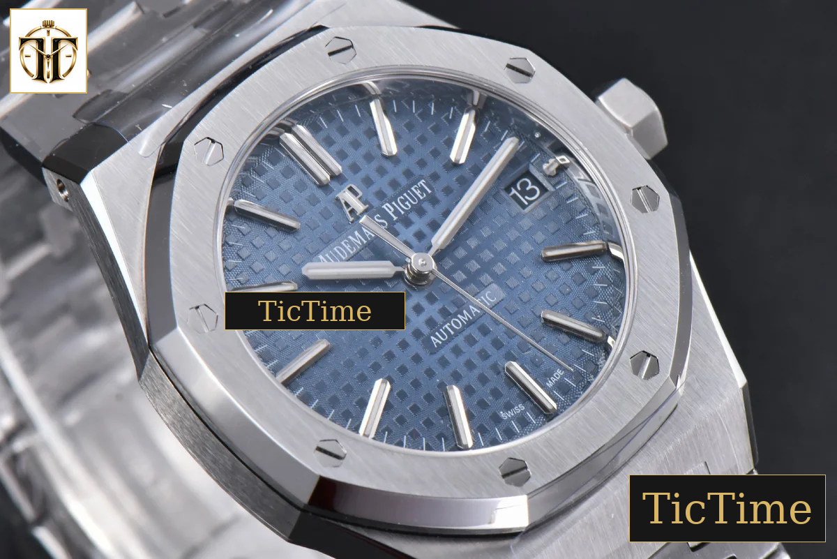Royal Oak 15450 37mm APSF Blue Textured Dial SS Bracelet A3120 — foto 12