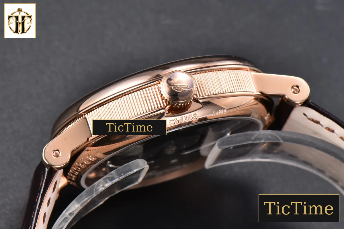 Tradition 7057BR 40mm ZF RG Gray Dial White Subdial Black Leather Strap A505 — foto 12