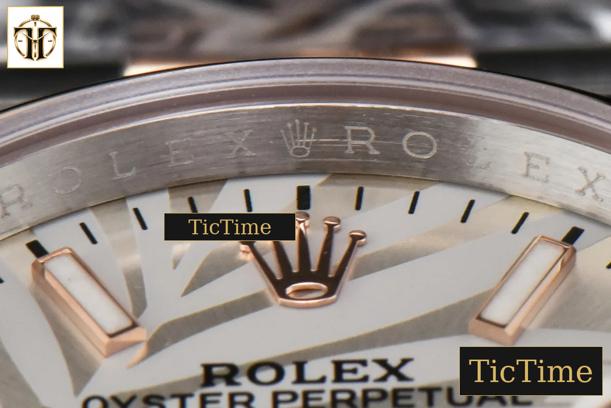 DateJust 36mm BPF RG/SS Smooth Bezel Silver Plam Dial Jubilee Bracelet A2824 — foto 12