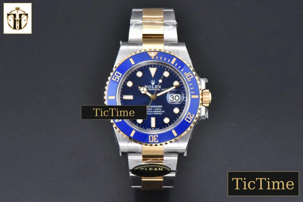 Foto frontal — Submariner LB 904L 126613 41mm Clean Factory Blue Ceramic Blue Dial YG/SS Bracelet VR3235