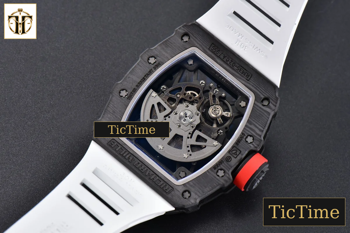 NTPT RM035-02 42mm ZF Skeleton Dial White Rubber Strap NH05A — foto 18