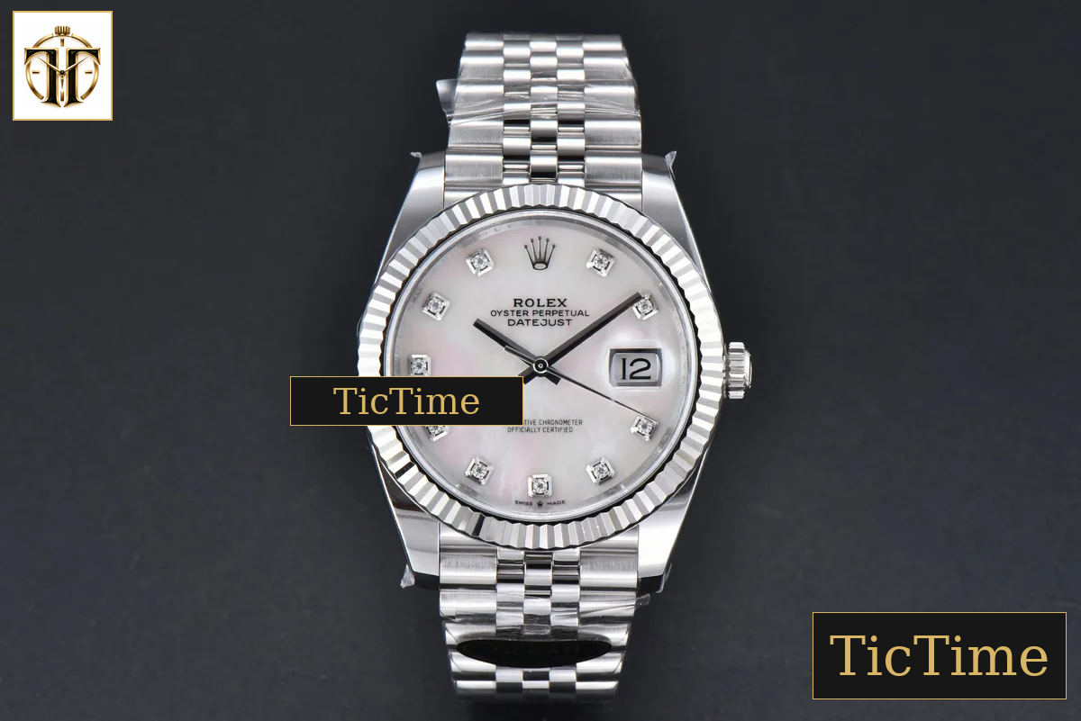 DateJust 904L 126334 41mm CF MOP Dial Diamond Marker Jubilee Bracelet VR3235 — foto 3