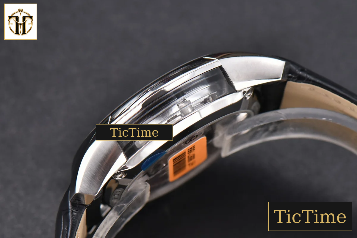 De Ville Hour Vision 41mm VSF White/Silver Dial Black Croco Strap A8500 — foto 13