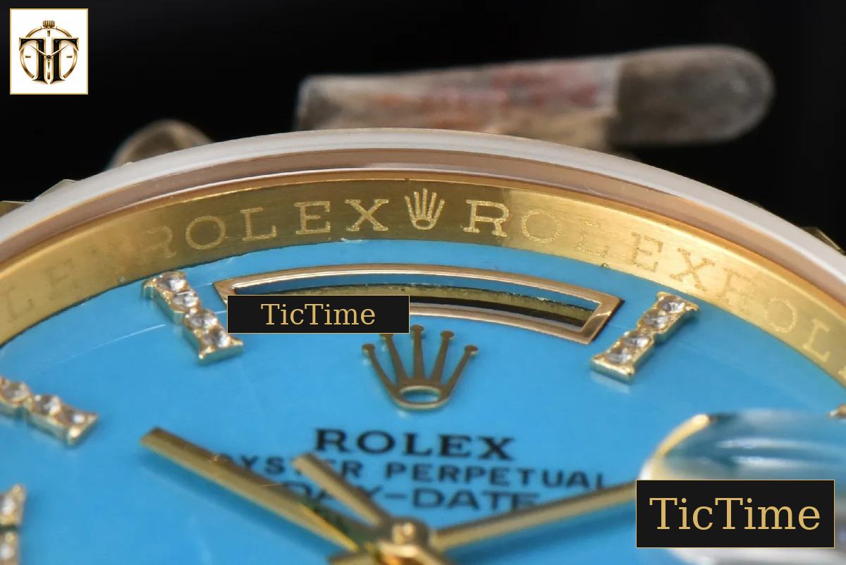 Daydate 36mm GMF YG Meteorite Dial Roma Diamond Marker YG Bracelet A3235 — foto 7