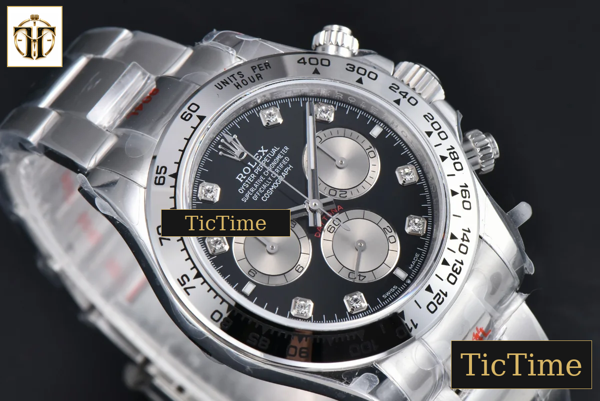 Daytona 904L 126509 40mm BPF SS Black Dial Sliver Subdial Diamond Marker SS Bracelet SH4131 — foto 13