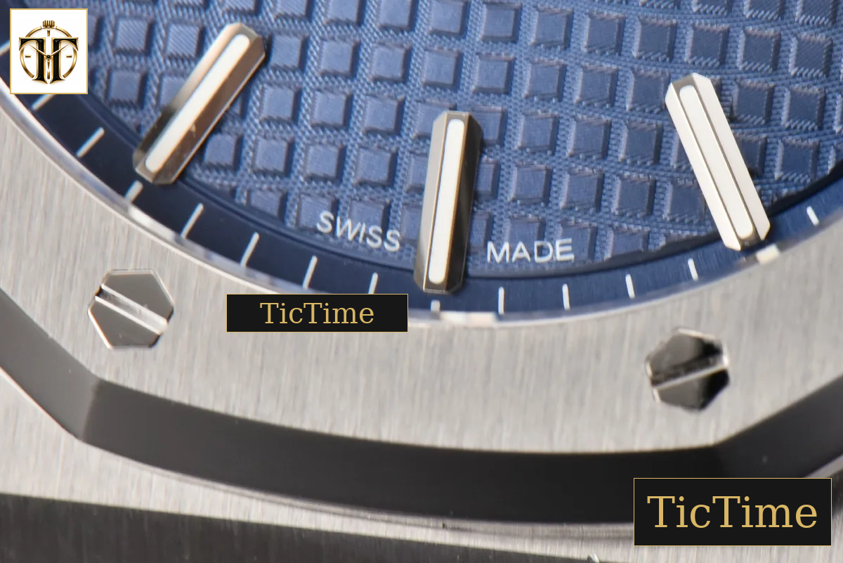 Royal Oak 15500 41mm ZF Blue Textured Dial SS Bracelet (V2 free sprung ) A4302 — foto 8