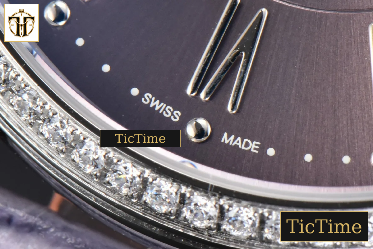 Portofino 37mm V7F Diamond Gray Dial Silver Marker Grape Leather Strap A2892 — foto 8