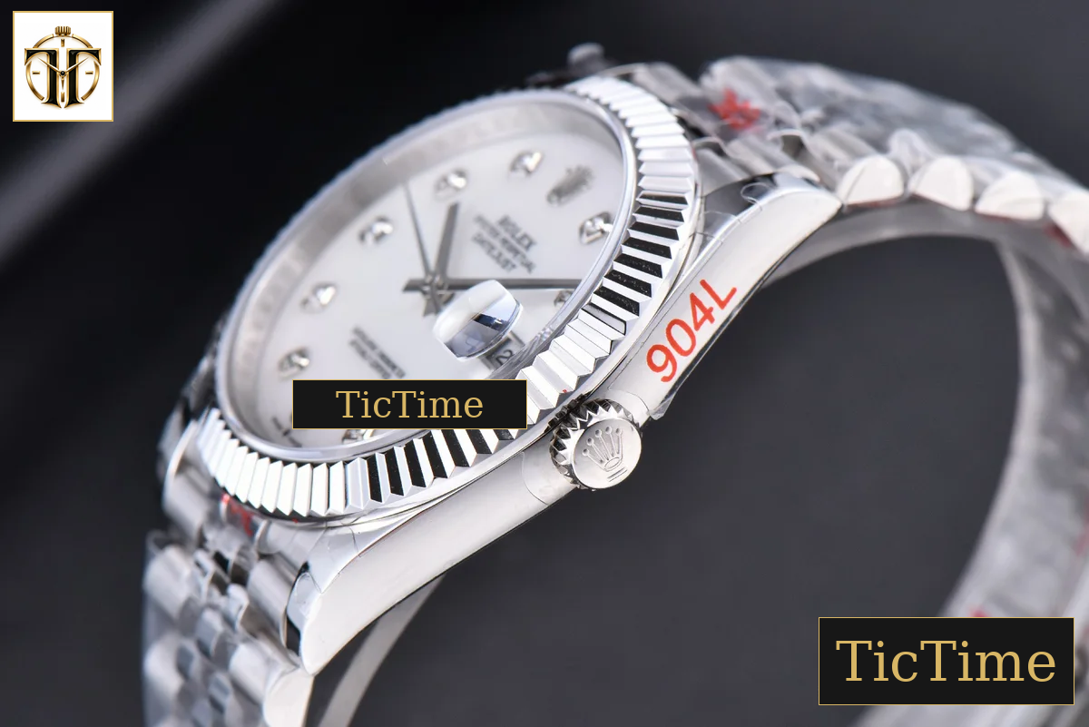 Datejust 41mm GMF SS White Dial Diamond Marker Fluted Bezel Jubille Bracelet VR3235 — foto 12