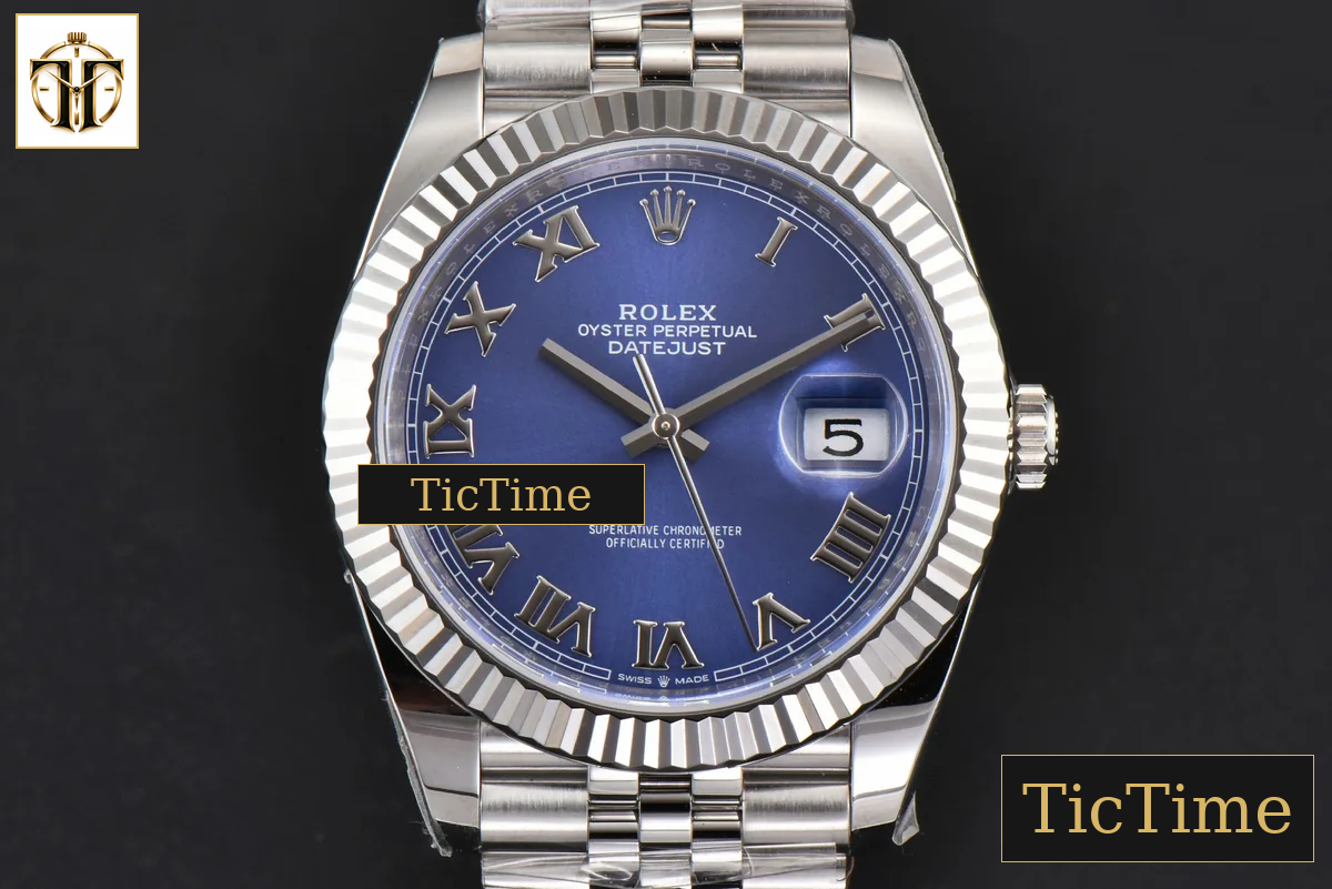 DateJust 126334 41mm Clean Factory Blue Roma Marker Jubilee Bracelet VR3235 — foto 2