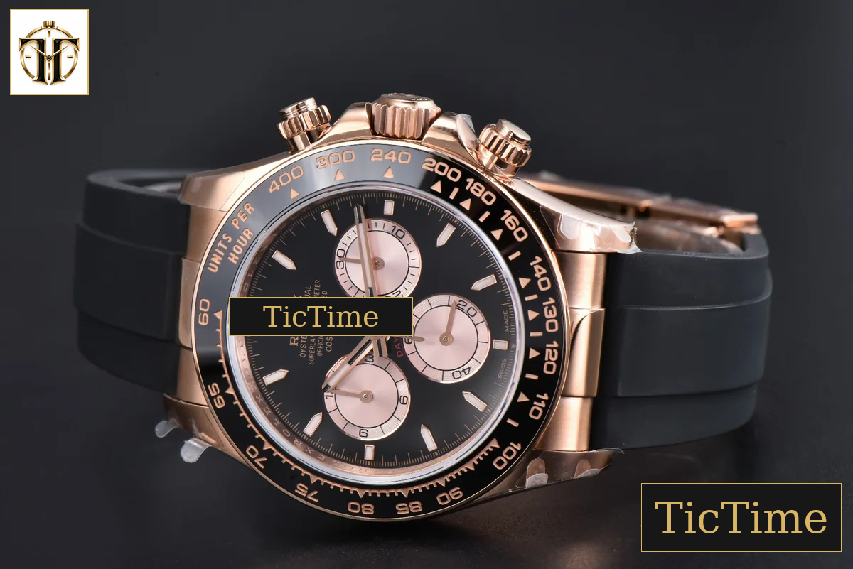 Daytona 126515 40mm BPF RG Black Bezel Black Dial RG Subdial Black Oysterflex Strap SH4131 — foto 16
