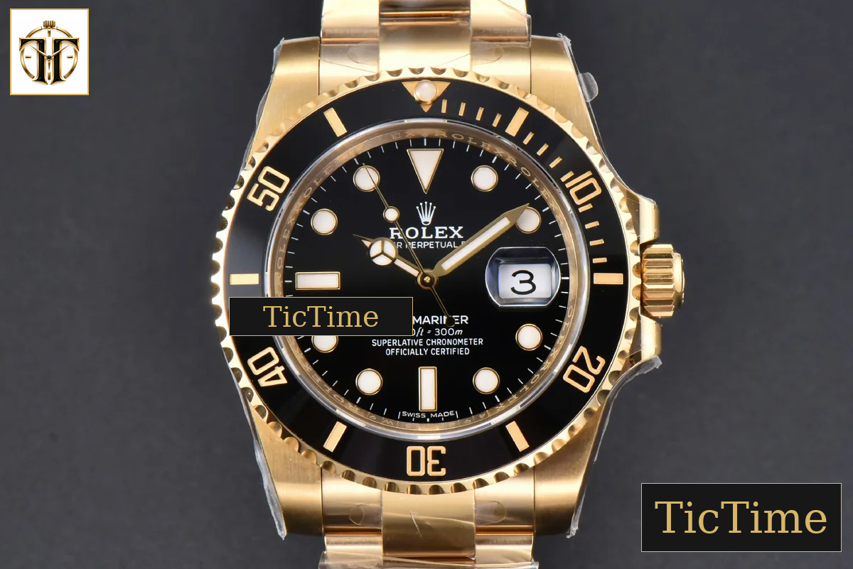 Submariner LN 116618 40mm Clean Factory YG Black DIal YG Bracelet VR3135 — foto 2