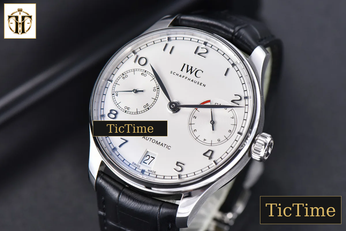 Portuguese PR IW500104 42mm ZF White Dial Black Leather Strap A51011 — foto 4