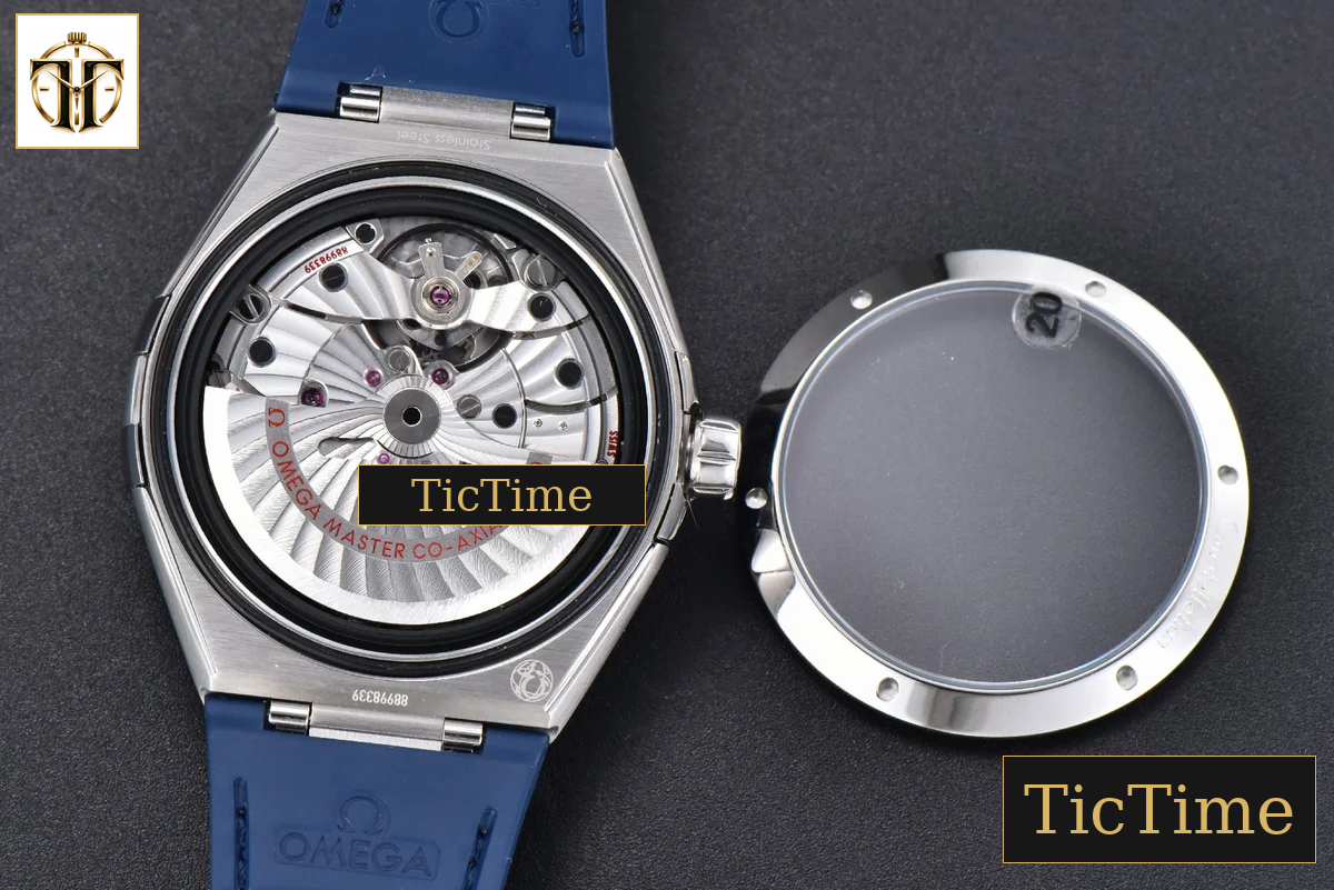 Constellation 41mm VSF Blue Ceramic Blue Dial Blue Gummy Strap A8900 — foto 19
