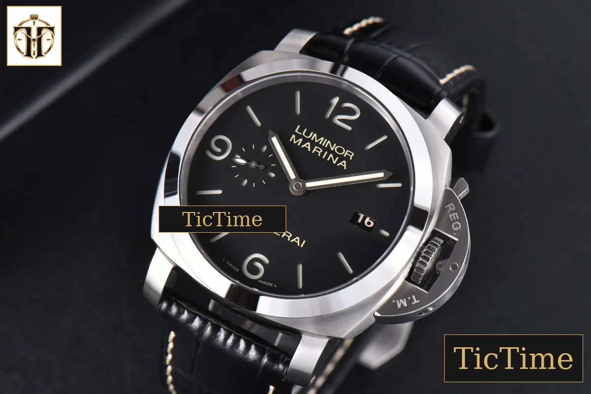 Luminor 1950 3 Days PAM312 44mm VSF Black Dial Leather Strap P9000 — foto 4