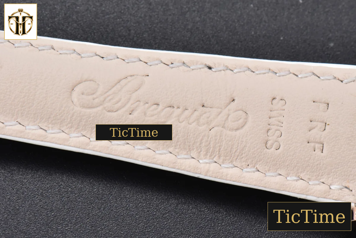 Tradition 7038BR 40mm ZF RG Diamond Gray Dial Silver Subdial White Leather Strap A505 — foto 17