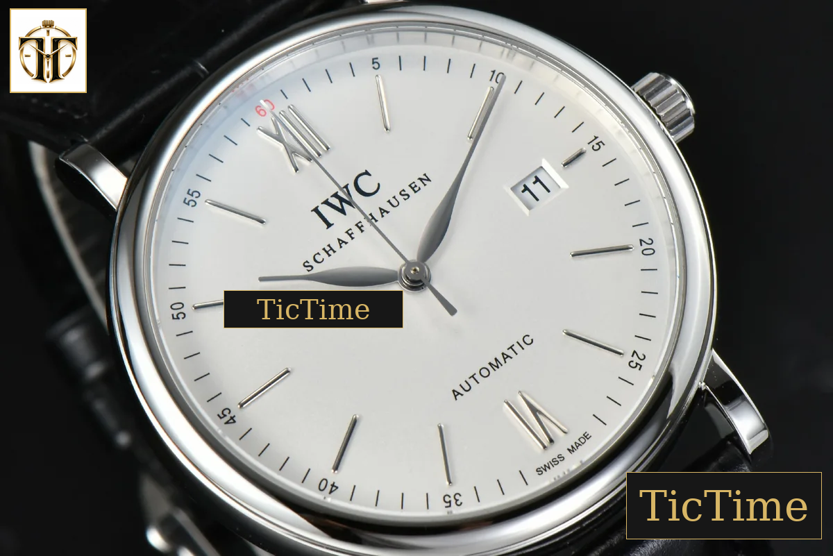 Portofino Automatic 40mm ZF White Dial Silver Hands Black Croc Strap A9019 — foto 10