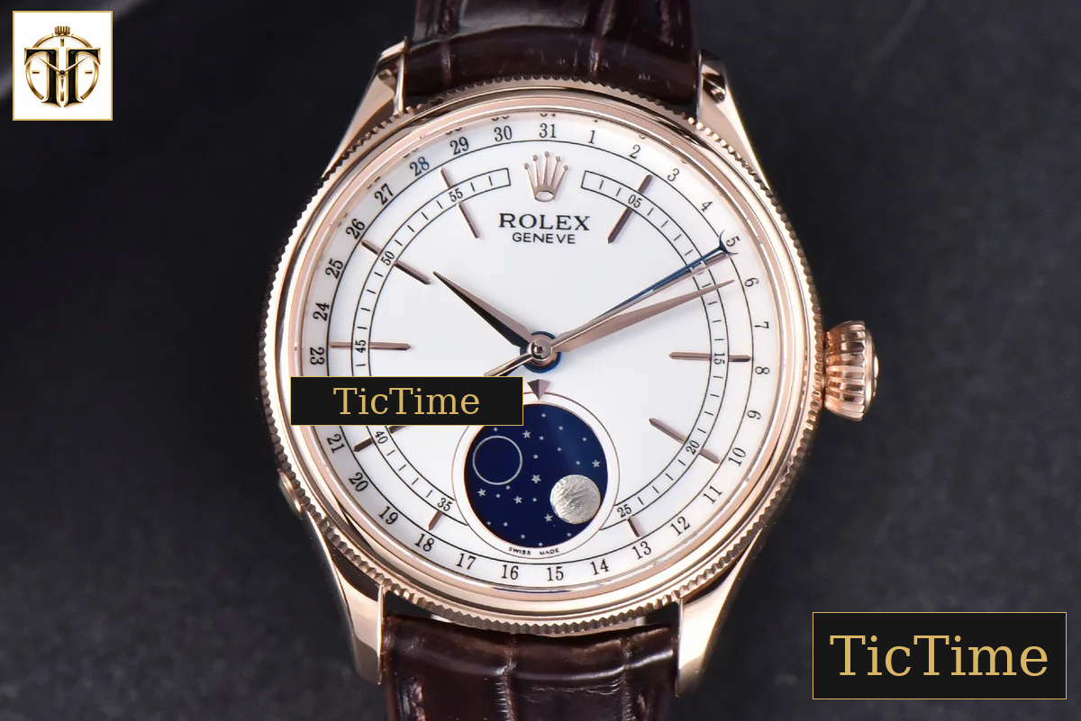 Cellini Moonphase 50535 40mm KZF RG white dial Mod Asia 3195 — foto 2