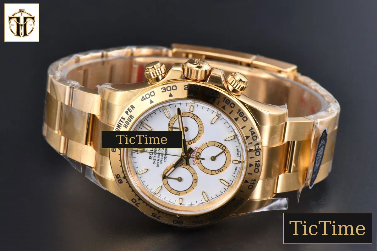Daytona 126508 40mm Clean Factory YG White / Black Subdial YG Bracelet DD4131 — foto 16