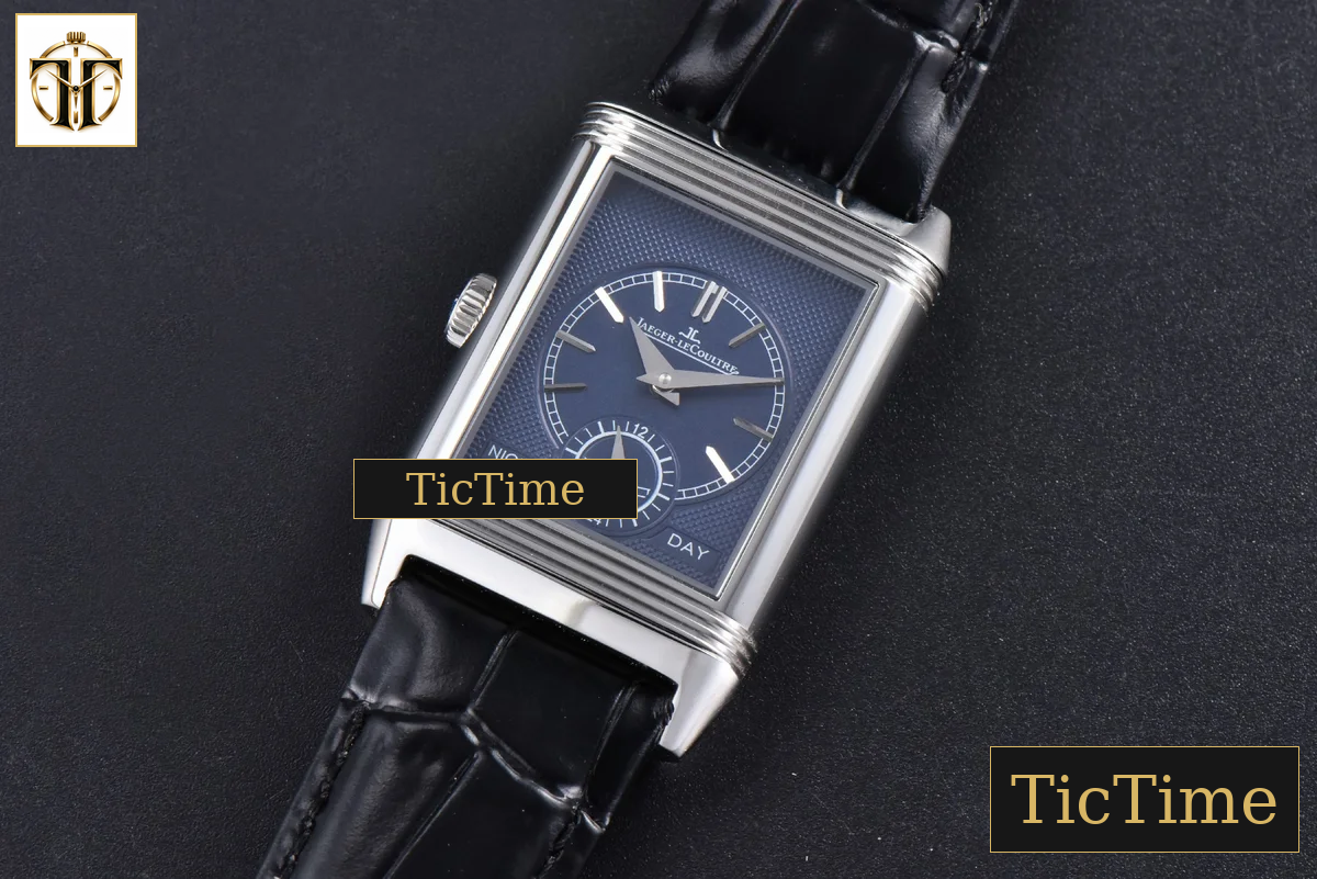 Master Reverso Tribute Small Seconds 30x47mm MGF Silver Dial Blue Hands Leather Strap A854A — foto 16