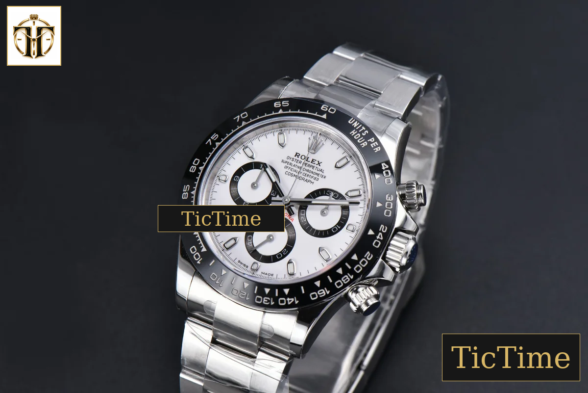 Daytona 116500 40mm APSF SS Panda White Dial Ceramic Bezel SS Bracelet SH4130 — foto 5