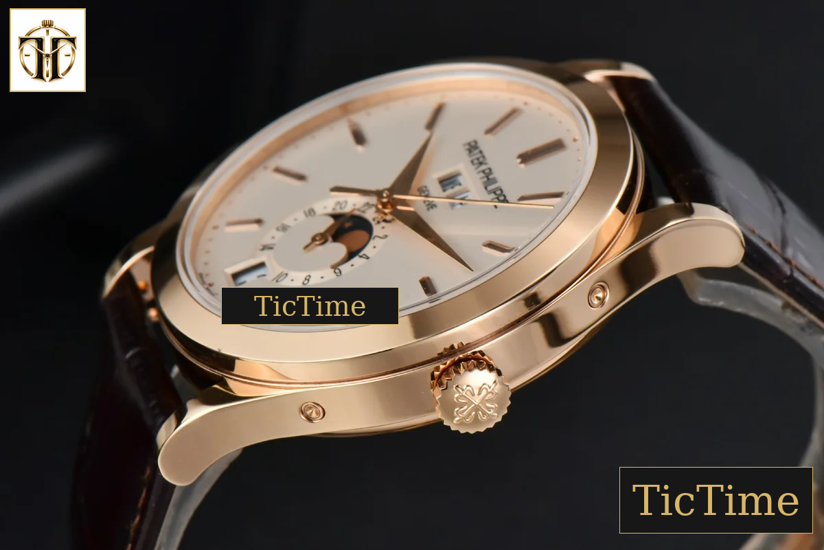 Annual Calendar Moonphase 5396 38.5mm ZF RG White Stick Dial Brown Leather Strap MY9015 — foto 10