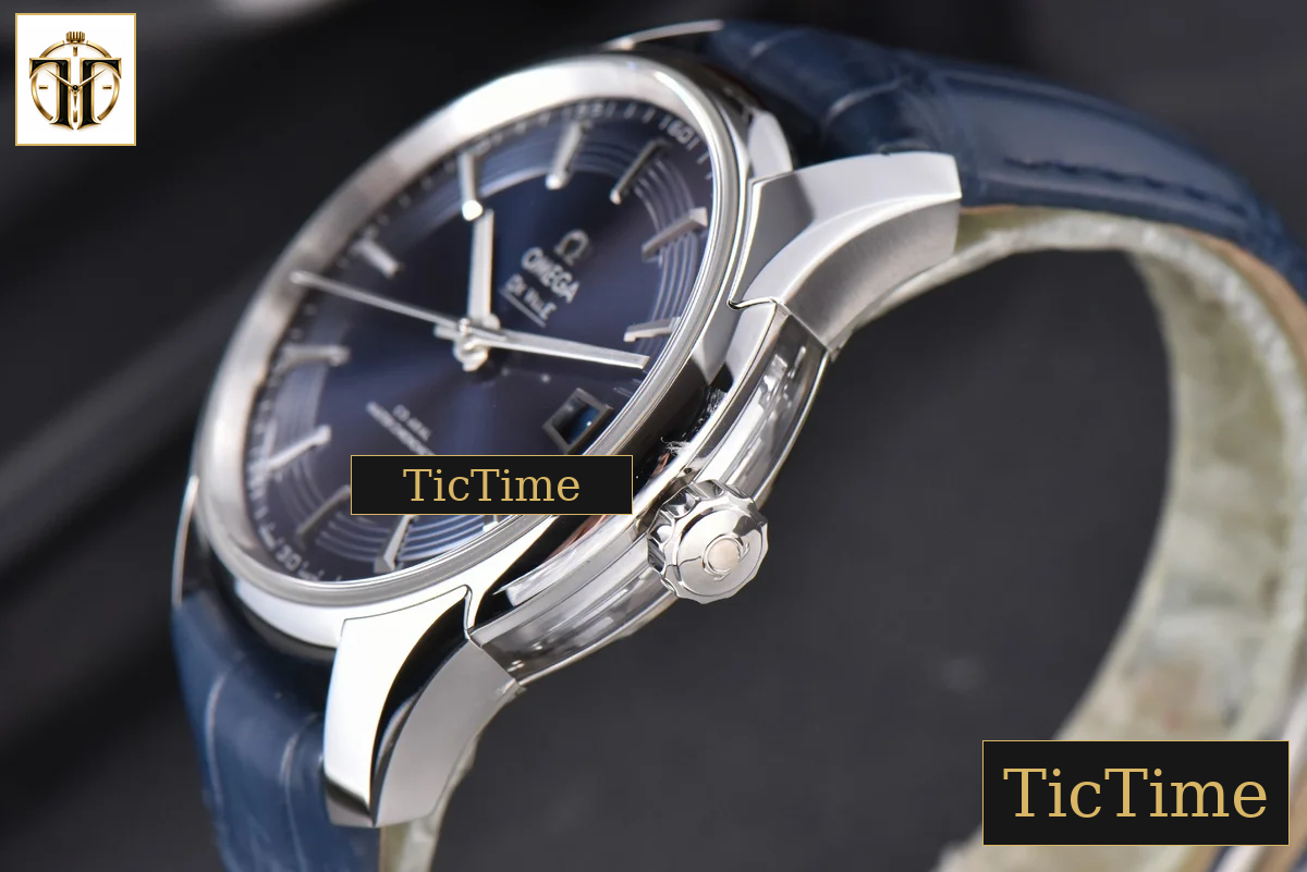 De Ville Hour Vision 41mm VSF Blue/Silver Dial Blue Croco Strap A8500 — foto 9
