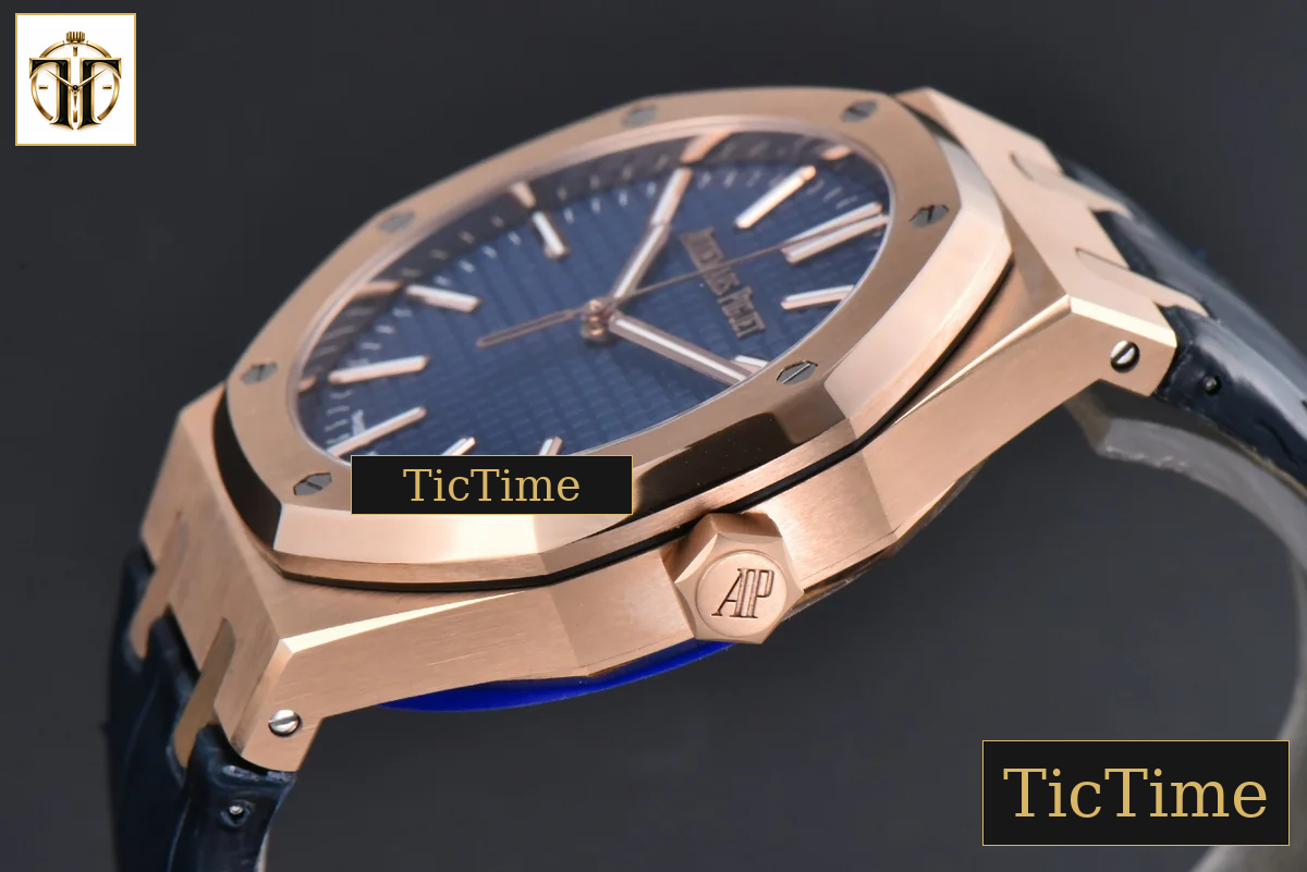 Royal Oak “50th Anniversary” 15510 41mm APSF RG Blue Dial Leather Strap V2 Free Sprung SA4302 — foto 11