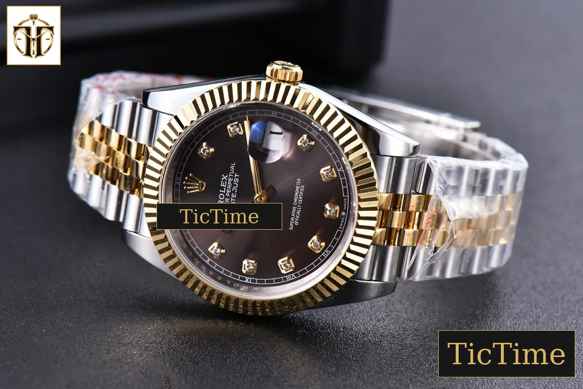 Datejust 41mm GMF YG/SS Gray Dial Diamond Marker Fluted Bezel Jubille Bracelet VR3235 — foto 16