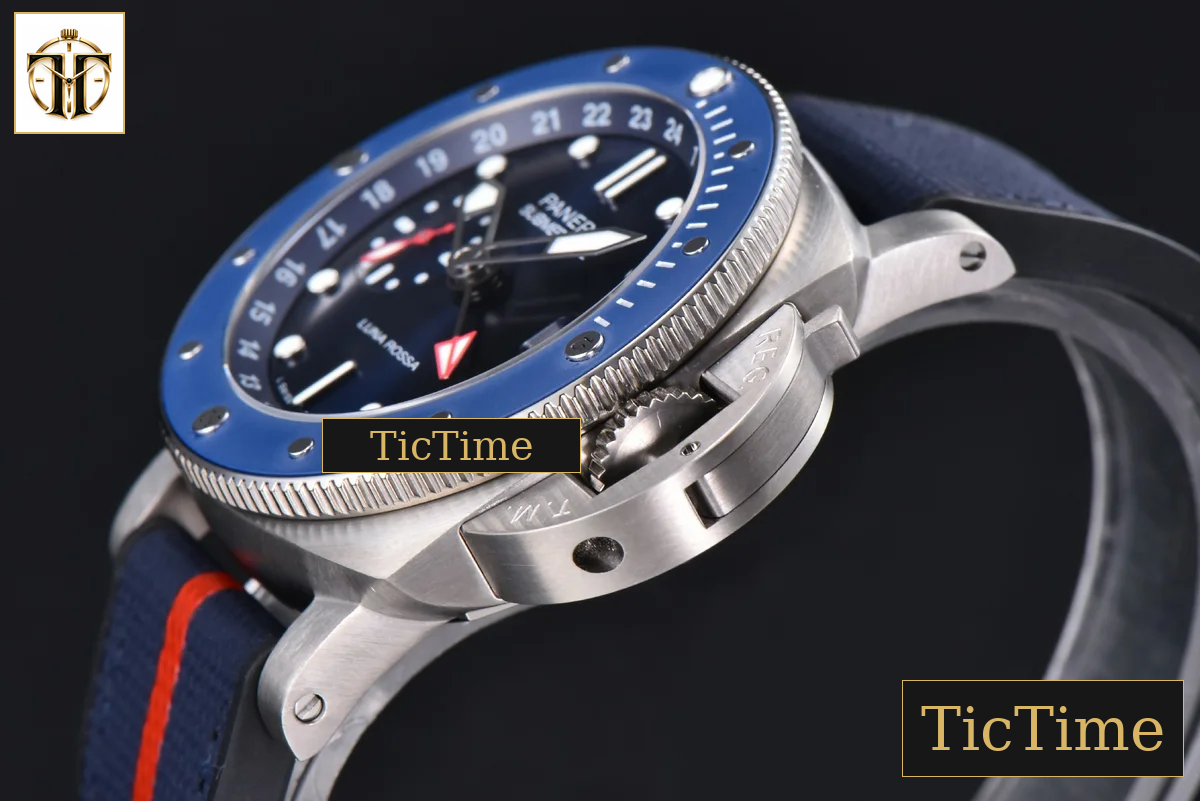 Submersible GMT Luna Rossa Ti PAM1507 42mm VSF Blue Dial Gummy Strap P900 — foto 12