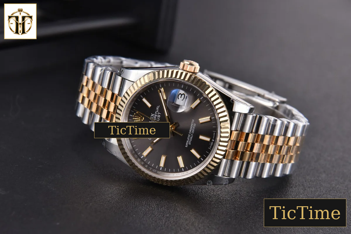 DateJust 904L 36mm GMF YG/SS Fluted Bezel Black Dial Lume Marker Jubilee Bracelet VR3235 — foto 15