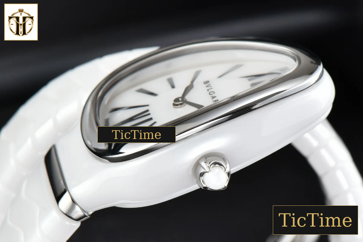 Serpenti Spiga 35mm BVF SS White Ceramic White Dial Quartz — foto 7