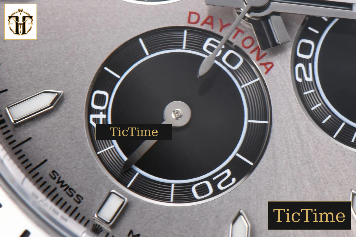Daytona 126509 40mm Clean Factory Grey Black Subdial Lume Marker SS Bracelet DD4131 — foto 8